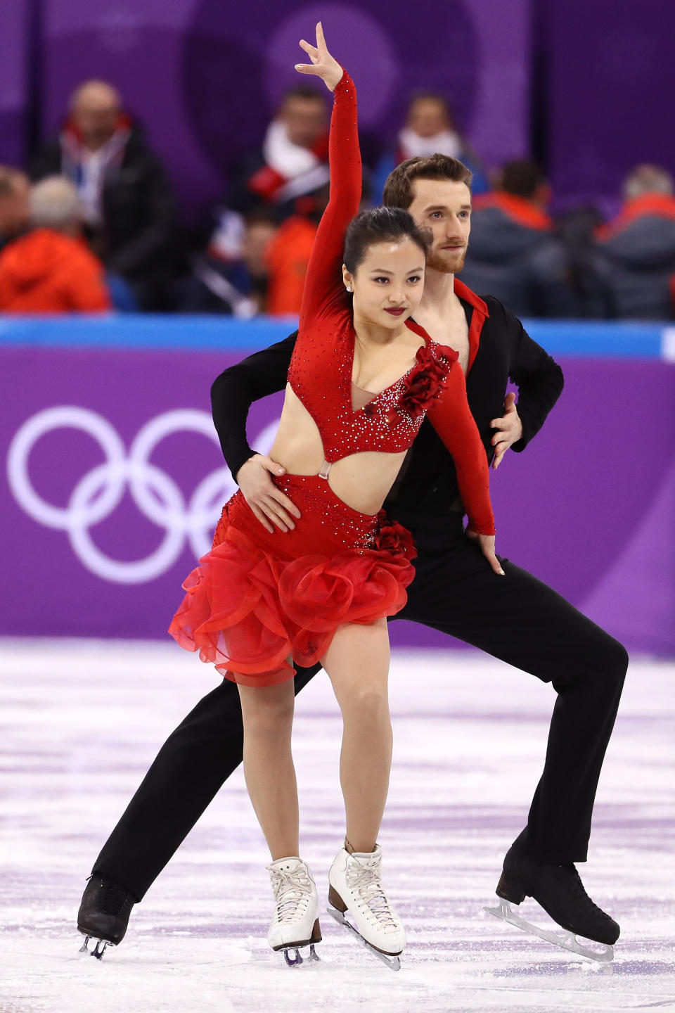 <p>Yura Min and Alexander Gamelin of Korea compete in the Figure Skating Team Event – Ice Dance – Short Dance on day two of the PyeongChang 2018 Winter Olympic Games at Gangneung Ice Arena on February 11, 2018 in Gangneung, South Korea. (Photo by Jamie Squire/Getty Images) </p>