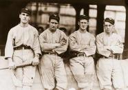 <p><strong>October 16, 1912</strong>: In the eighth game of the World Series, the New York Giants have a 3-2 lead going into the 10th inning. Boston's Clyde Engle lofts an easy fly ball in the direction of Giants outfielder Fred Snodgrass, who proceeds to drop it. On the very next play, Snodgrass redeems himself, outrunning a harder hit ball by Harry Hooper and making an unbelievable catch. But Engle scores the tying run and the Sox end up winning the Series. "The catch is completely obliterated by the muff, which illustrates the sad truth in baseball and life that the bad sometimes outweighs the good," says Thorn.<br> </p>