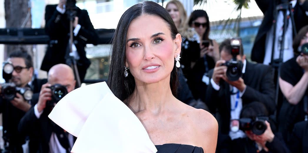 cannes, france may 24 demi moore attends the red carpet of the closing ceremony at the 77th annual cannes film festival at palais des festivals on may 24, 2024 in cannes, france photo by lionel hahngetty images