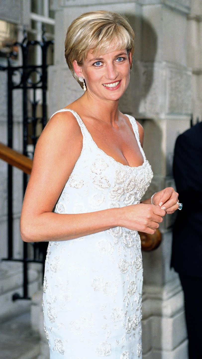 diana the princess of wales attends a gala reception preview of her dresses auction at christies in london photo by antony jonesuk press via getty images