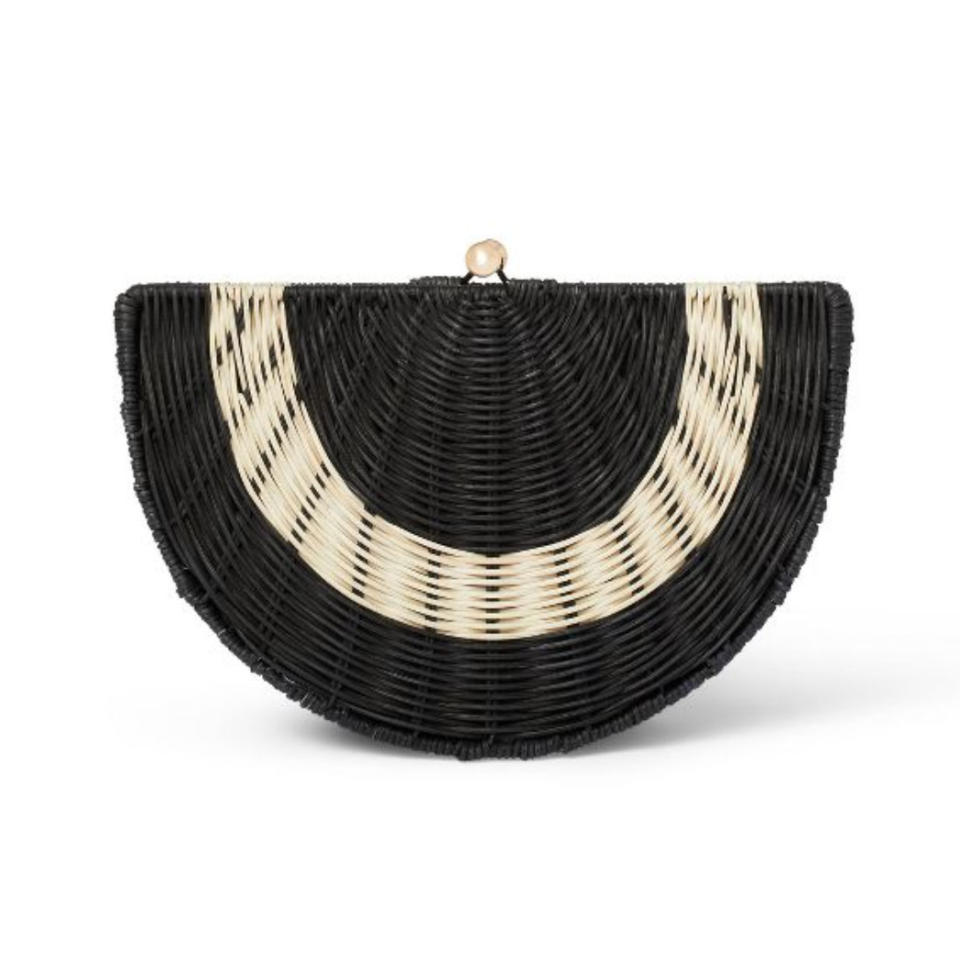 Tabitha Brown for Target Geometric Rattan Clutch Handbag