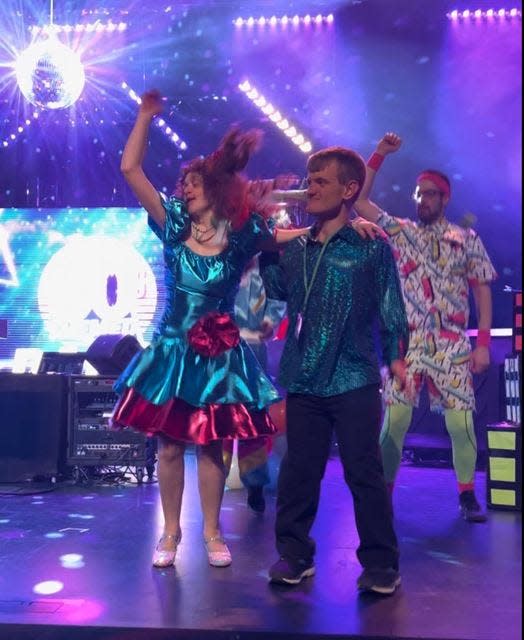 Kat Arthurs described this recent photo of her daughter Kaylee Arthurs and Alec Worth at a dance at NewPointe Community Church in Dover with these words: Disco ball, check. 80’s music, check. Dancing with pure joy, priceless.