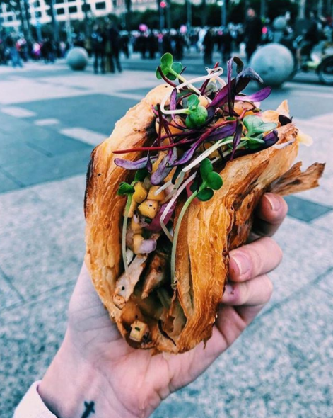 Want a Tacro? You'll need to be quick as these babies are selling out at Vive La Tarte every day. Photo: Instagram/lisa.po.pizza