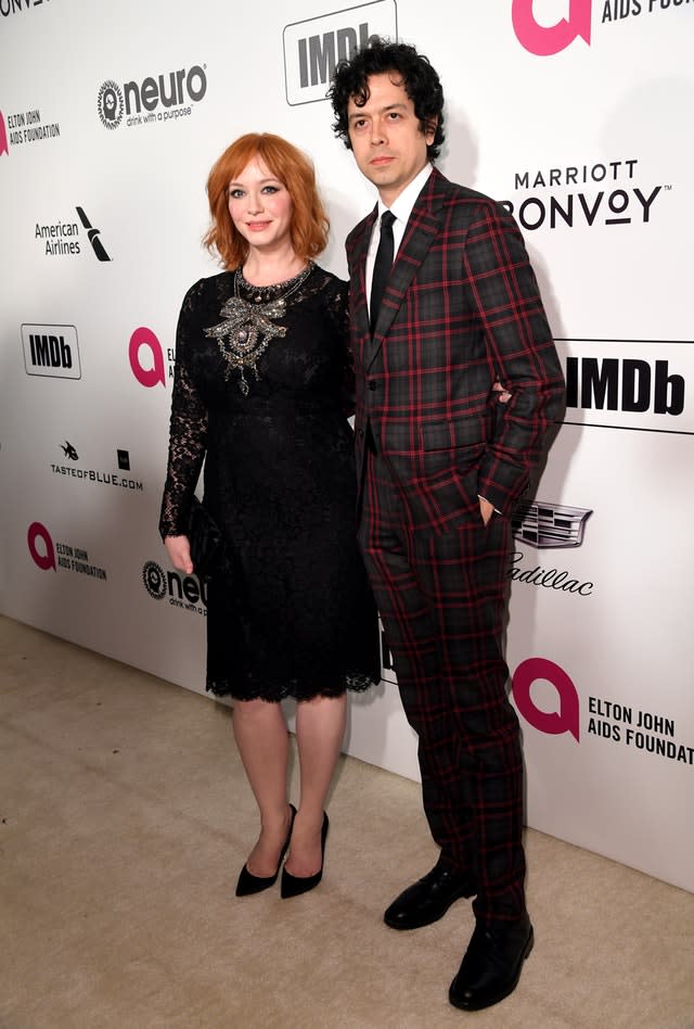 Christina Hendricks and husband Geoffrey Arend