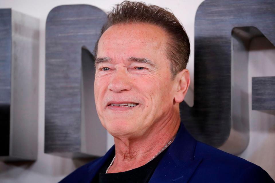 Arnold Schwarzenegger poses during a photo call to promote the film Terminator: Dark Fate in London on October 17, 2019. The former governor and actor has penned a touching letter to the mother of Ella Kissi-Debrah. (AFP via Getty Images)