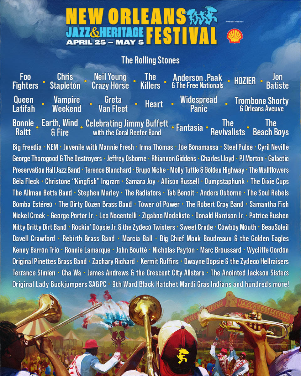 New Orleans Jazz Fest 2024 lineup poster