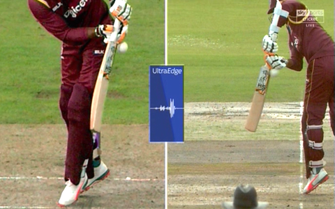 Samuels given out on review - Credit: Sky Sports Cricket