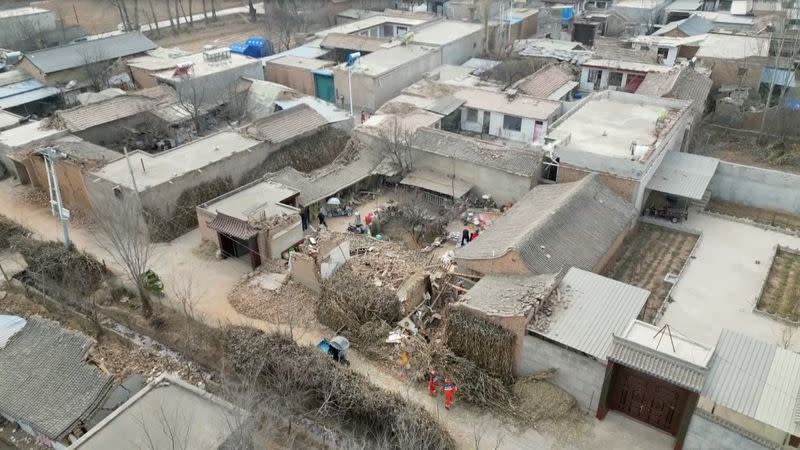 FILE PHOTO: Earthquake in Jishishan county, Gansu