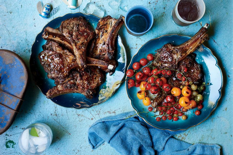 Lamb Chops Scottadito with Charred Cherry Tomatoes