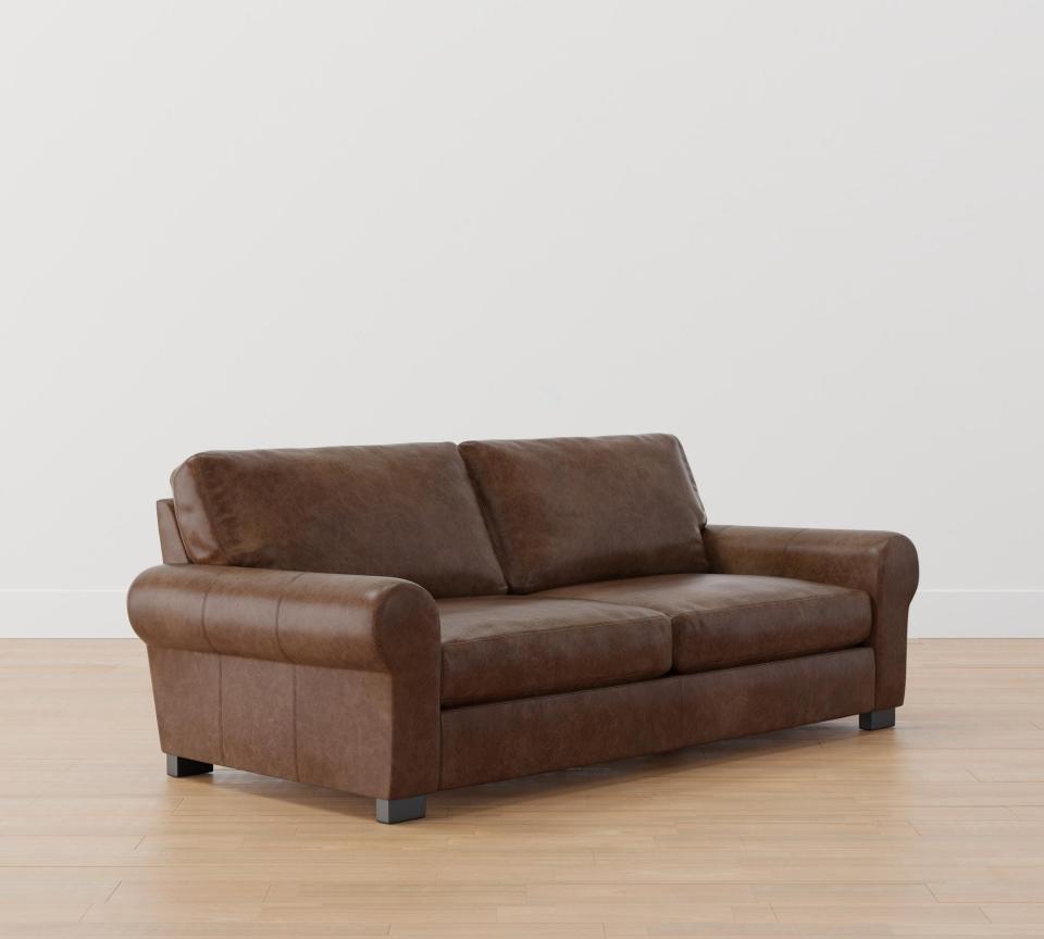 <p><a href="https://go.redirectingat.com?id=74968X1596630&url=https%3A%2F%2Fwww.potterybarn.com%2Fproducts%2Fturner-roll-arm-leather-sleeper-sofa%2F&sref=https%3A%2F%2Fwww.cosmopolitan.com%2Flifestyle%2Fg45262700%2Fluxury-couches%2F" rel="nofollow noopener" target="_blank" data-ylk="slk:Shop Now;elm:context_link;itc:0;sec:content-canvas" class="link ">Shop Now</a></p><p>Turner Roll Arm Leather Sleeper Sofa</p><p>Pottery Barn</p><p>$3399.00</p>