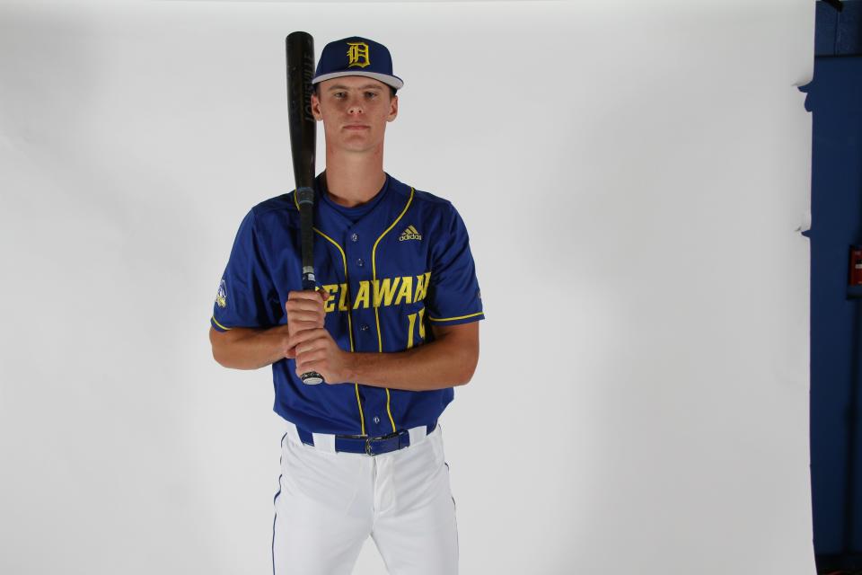 Blue Hens shortstop Brett Lesher.