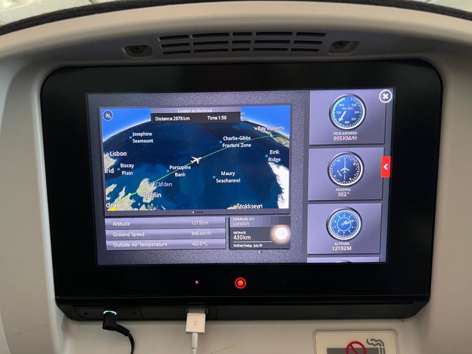 Flying internationally on an Air Canada 787.