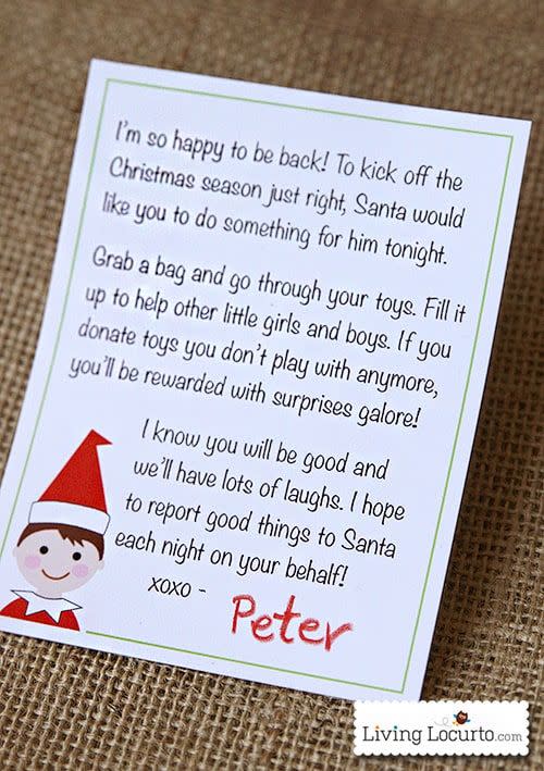 12) Arrival Letter Elf Return Idea