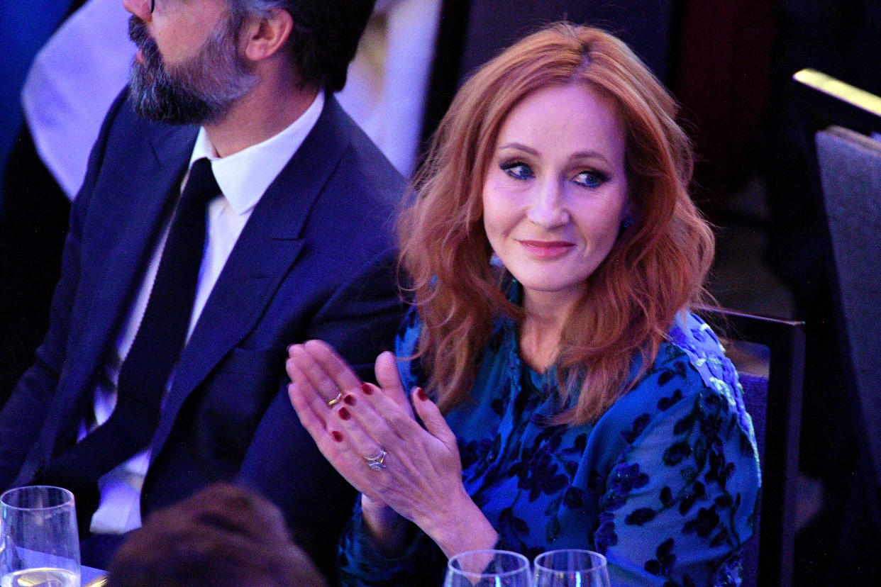 J.K. Rowling arrives at the 2019 RFK Ripple of Hope Awards at New York Hilton Midtown on December 12, 2019 in New York City. (Photo by Dia Dipasupil/Getty Images)