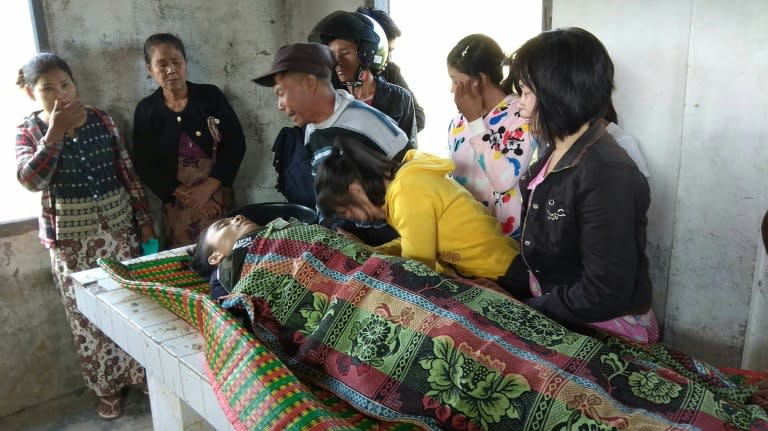 Police say seven people were killed in the incident which unfurled as around 5,000 Buddhists gathered for a nationalist ceremony in the town of Mrauk U