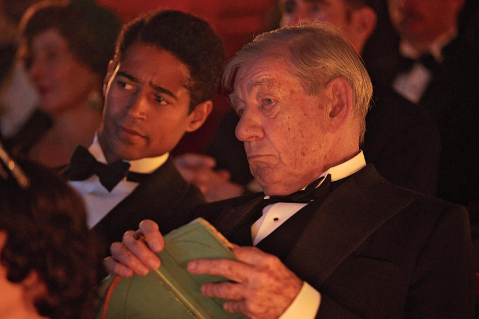 The Critic Alfred Enoch (L) and Ian McKellen Credit: Sean Gleason