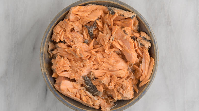 Canned pink salmon