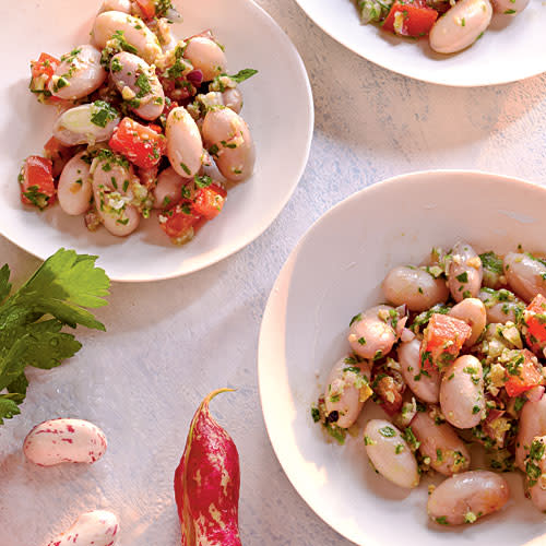 Cranberry Beans with Parsley Pesto