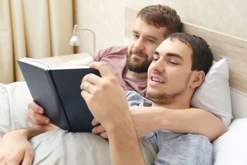 <span class="caption">I've told you before, the Lawrence v Texas decision says it's fine.</span> <span class="attribution"><a class="link " href="https://www.shutterstock.com/image-photo/gay-couple-lying-on-bed-reading-626611700?src=_LCZ6inRtKgCLdkXfh00Xw-2-2" rel="nofollow noopener" target="_blank" data-ylk="slk:Africa Studio;elm:context_link;itc:0;sec:content-canvas">Africa Studio</a></span>