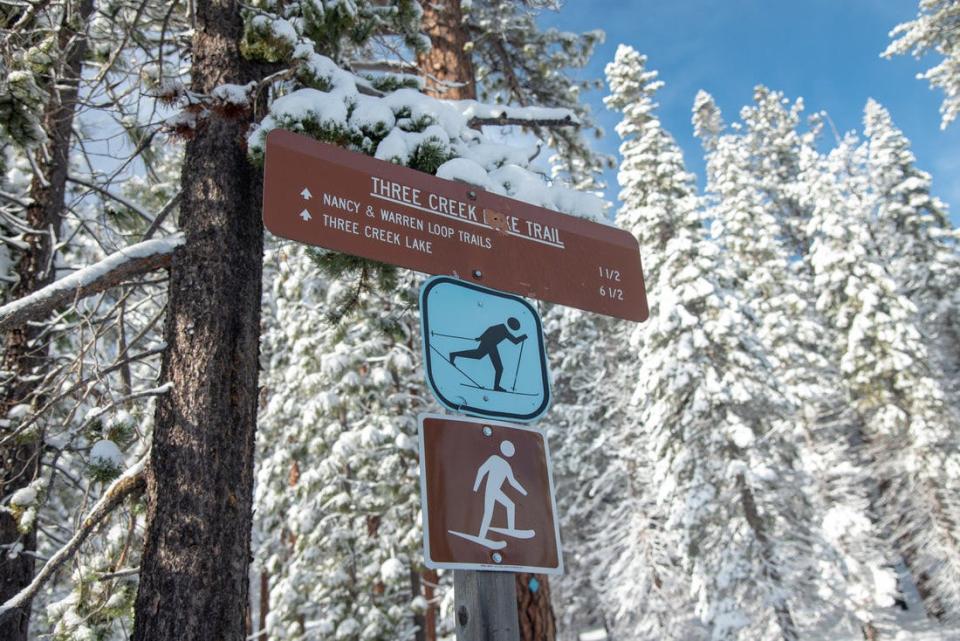 Ski and snowshoe routes.
