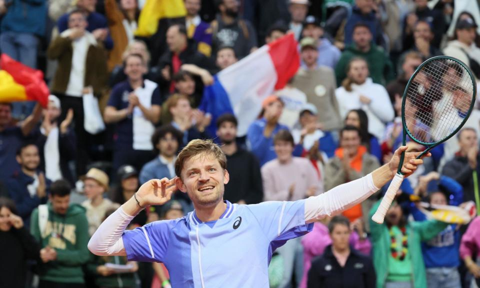 <span>David Goffin was booed by the Parisian crowd and had chewing gum spat on him during his first round win at Roland Garros.</span><span>Photograph: Shutterstock</span>