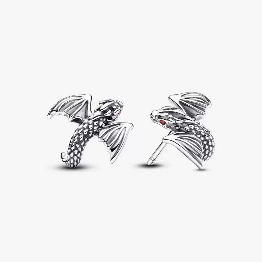 Game of Thrones Curved Dragon Stud Earrings. Image via Pandora.