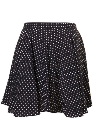 Topshop polka dot skirt, $110, at Topshop