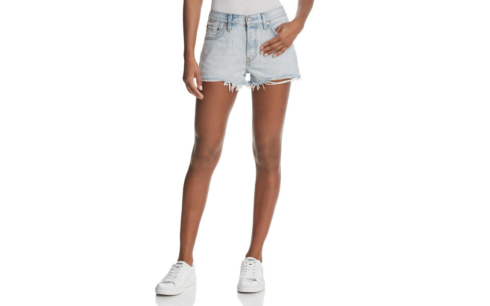 Levi's 501 Denim Shorts in Bleached Authentic