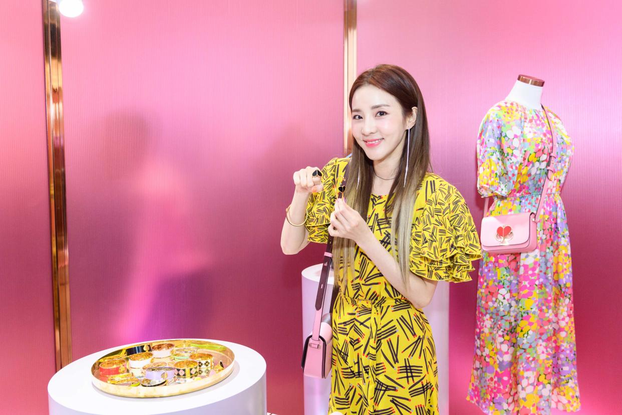 Sandara Park at kate spade’s global pop-up store. (PHOTO: Kate Spade New York)