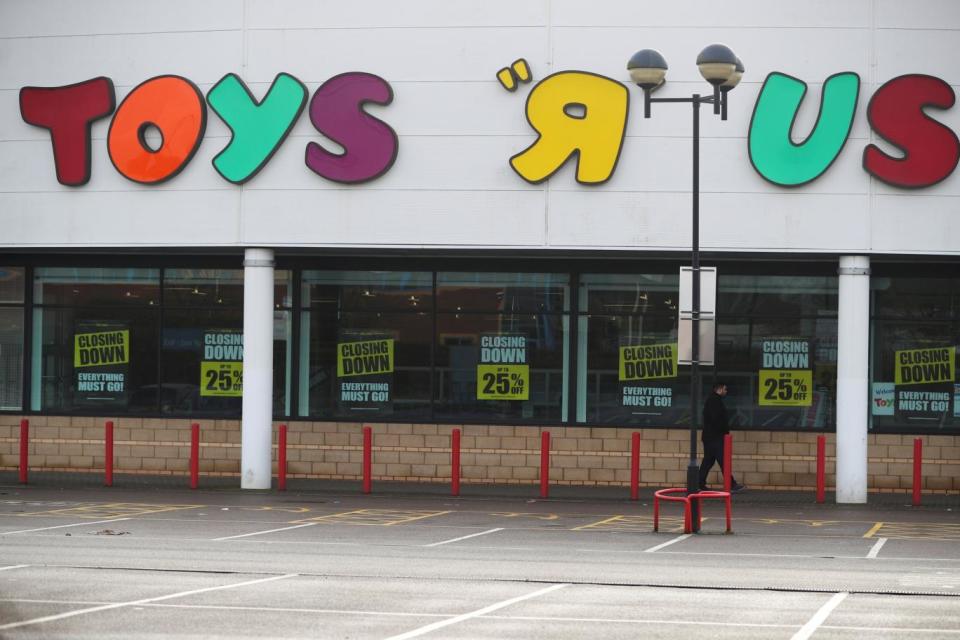 Left empty: Toys ’R’ Us failed in February (Reuters)