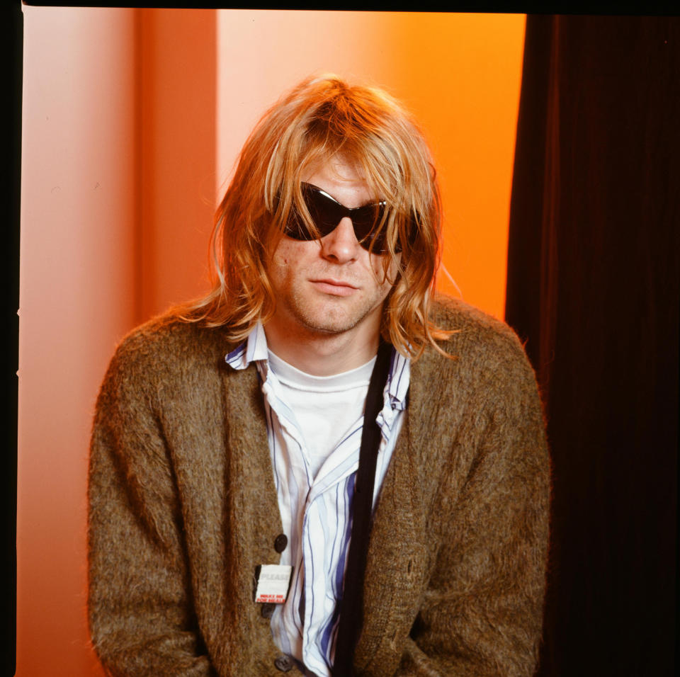 (MANDATORY CREDIT Koh Hasebe/Shinko Music/Getty Images) Kurt Cobain of Nirvana, portrait during an interview in Roppongi Prince Hotel, Tokyo, Japan, 18th February 1992. (Photo by Koh Hasebe/Shinko Music/Getty Images)