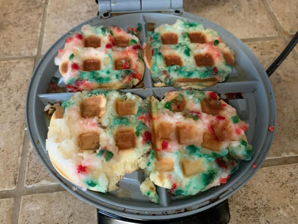 waffle maker cookie hack
