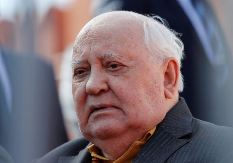 FILE PHOTO: Former Soviet President Mikhail Gorbachev attends the Victory Day parade at Red Square in Moscow