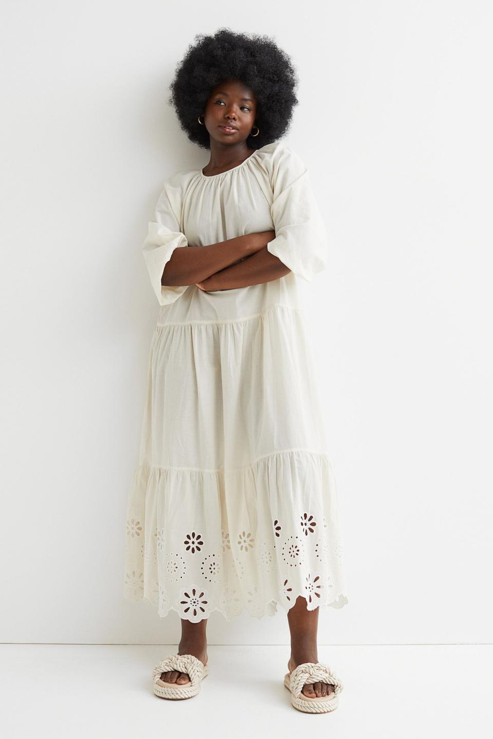 Dress with Eyelet Embroidery