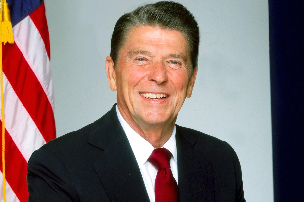 <p>Harry Langdon/Getty</p> Ronald Reagan in 1980