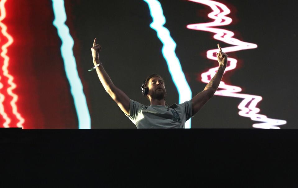 Calvin Harris performs at Coachella.