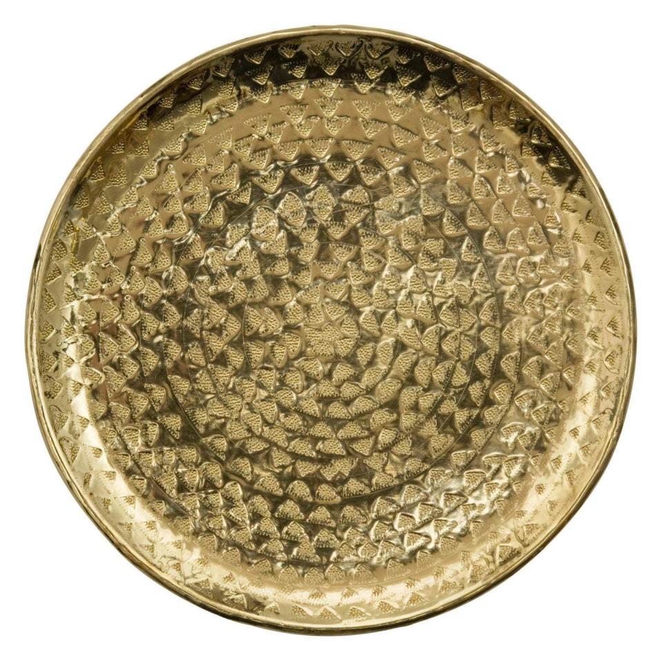 7) Kasbah Brass Round Trays