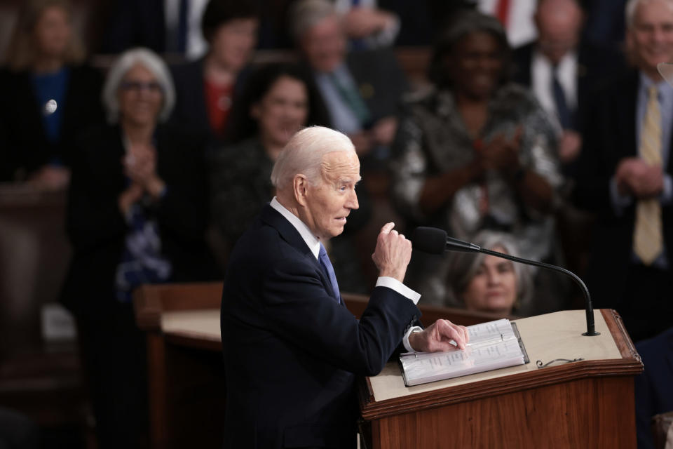 U.S. President Joe Biden delivers the State of the Union address