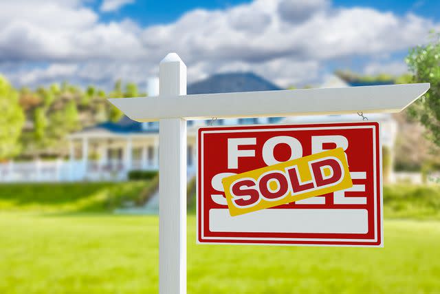 <p>Getty</p> sold home sign