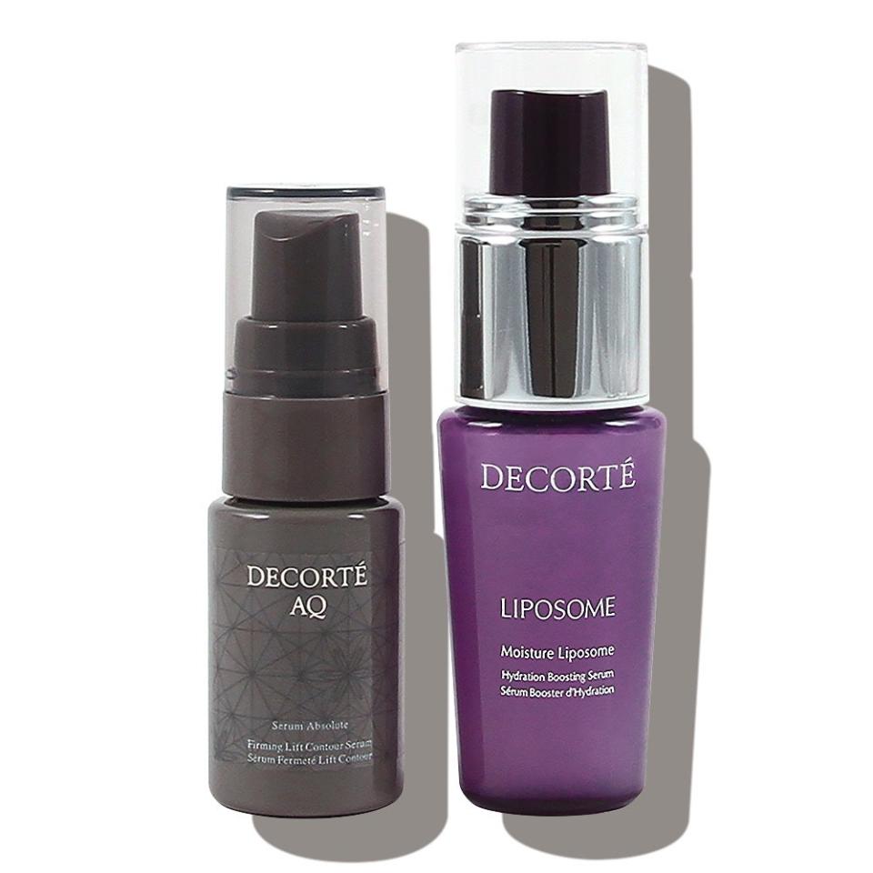 Decorté Moisture Liposome Serum
The cream-to-gel texture feels so luxurious against my skin and is lightweight enough to layer. But the hyaluronic acid formula hydrates so well on its own, I only need to apply my regular sunscreen on top. —N.S.
Decorté AQ Serum Absolute
I have classic combination skin and this peptide serum is a great match for my oily zones and my dry ones. It’s got a nice milky feel and leaves my skin moisturized and smooth. —N.S.
+Subscribe now+
*Renewing members will receive either Decorté Moisture Liposome Serum, Decorté AQ Serum Absolute, Clarins Total Eye Lift, or Vitabrid C12 Dual Drop Serum.
