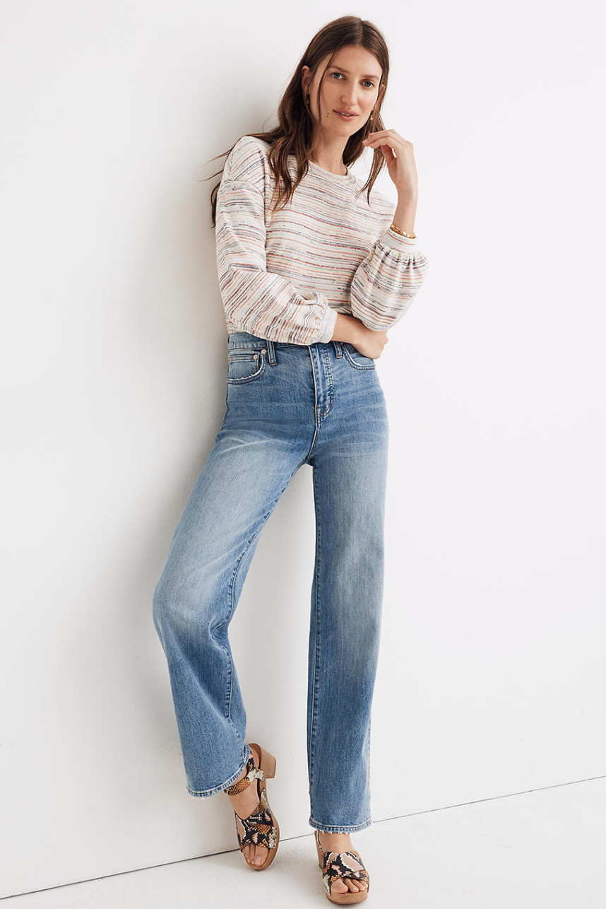 <p><strong>Madewell</strong></p><p>madewell.com</p><p><a href="https://go.redirectingat.com?id=74968X1596630&url=https%3A%2F%2Fwww.madewell.com%2Fslim-wide-leg-full-length-jeans-in-clarinda-wash-AJ213.html&sref=https%3A%2F%2Fwww.elle.com%2Ffashion%2Fshopping%2Fg33605244%2Fmadewell-secret-stock-sale%2F" rel="nofollow noopener" target="_blank" data-ylk="slk:SHOP NOW;elm:context_link;itc:0;sec:content-canvas" class="link ">SHOP NOW </a></p><p><del>$128</del><strong><br>$39.97</strong></p><p>Okay, fine, you're not wearing a lot of jeans right now<em>.</em> However, you can buy a pair on sale and have them waiting for you once this is all over. I mean, when's the next time you'll find Madewell jeans for $40? </p>