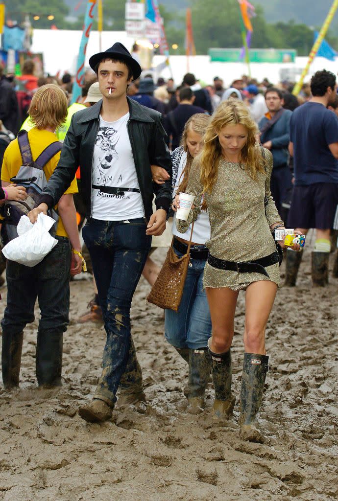 Kate Moss and Pete Doherty at Glastonbury, 2005