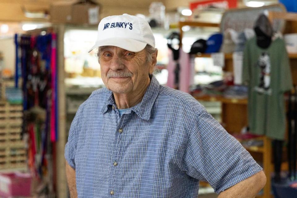 Hansel Carter, better known as My. Bunky, poses for a portrait at Mr. Bunky’s Market, in Eastover, South Carolina on Tuesday, June 18, 2024.