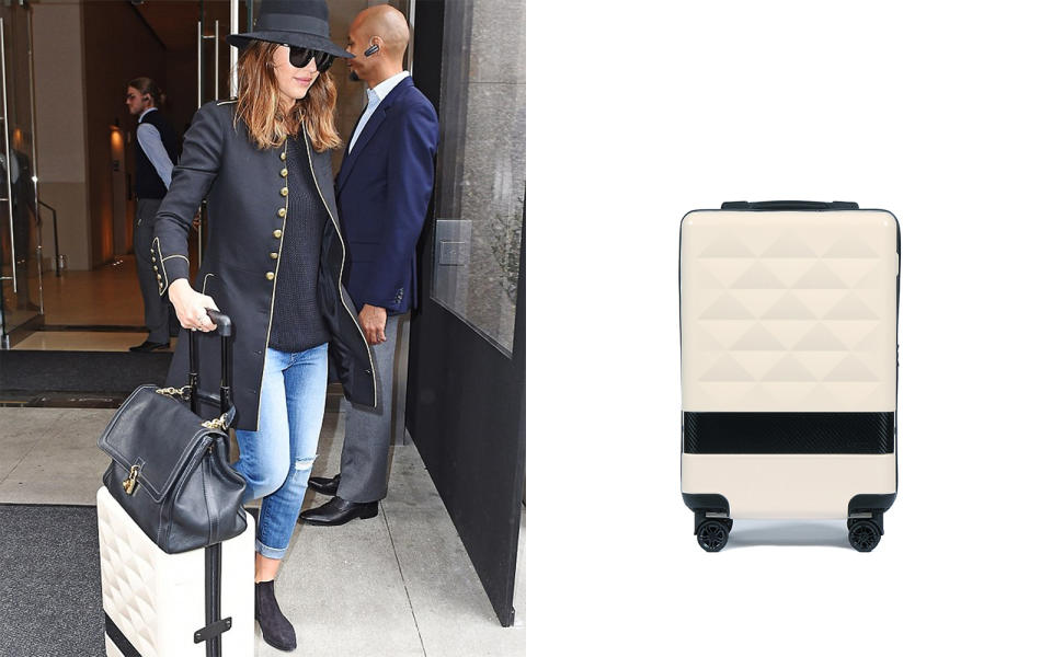 <p>Both Jessica Alba as well as Gigi Hadid own <a rel="nofollow noopener" href="https://www.amazon.com/LOMS-Luggage-Spinner-Large-Cream/dp/B01D7VNHE4/ref=sr_1_2?s=apparel&ie=UTF8&qid=1471897026&sr=1-2&nodeID=7141123011&keywords=LOMS" target="_blank" data-ylk="slk:the Cream Carry-On Spinner;elm:context_link;itc:0;sec:content-canvas" class="link ">the Cream Carry-On Spinner</a>, while actor Josh Duhamel was seen with the <a rel="nofollow noopener" href="https://www.amazon.com/LOMS-Luggage-Spinner-Large-Cream/dp/B01D7VNKJ6/ref=sr_1_2?s=apparel&ie=UTF8&qid=1471897026&sr=1-2&nodeID=7141123011&keywords=LOMS" target="_blank" data-ylk="slk:all-black model;elm:context_link;itc:0;sec:content-canvas" class="link ">all-black model</a>. The brand uses a polycarbonate and carbon fiber material to ensure a lightweight yet durable suitcase. Prices range from $695 to $895.</p>