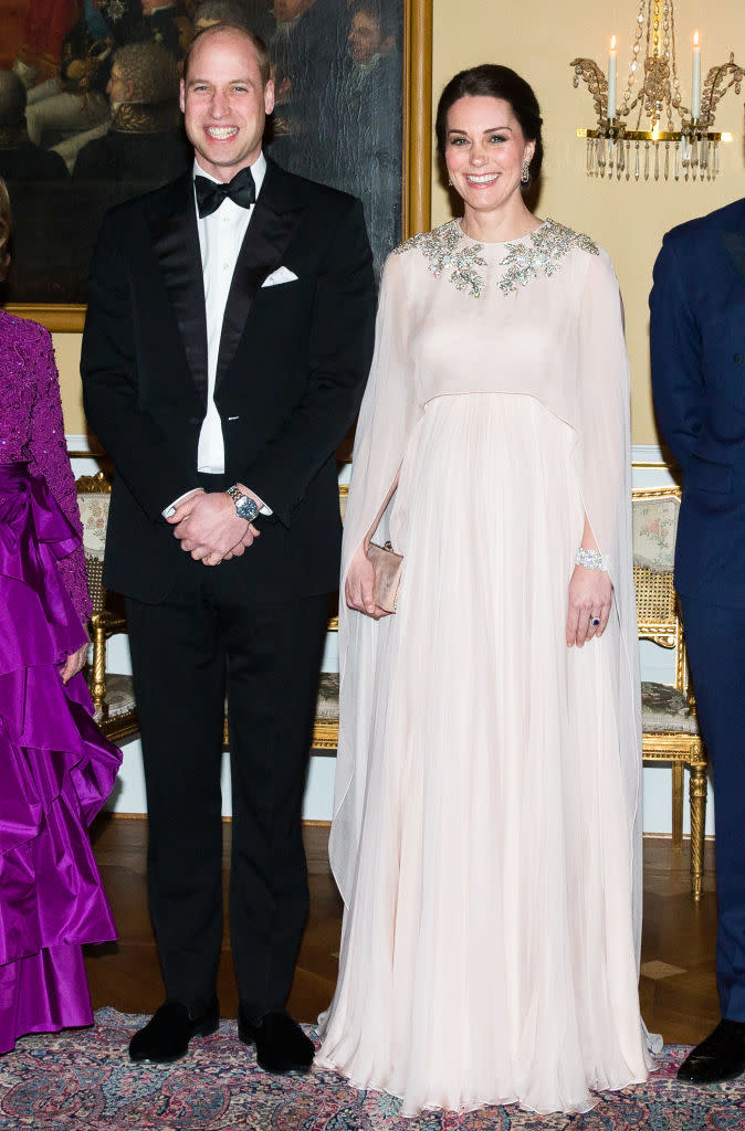 The Duchess of Cambridge at the Royal Palace in Oslo on February 2, 2018