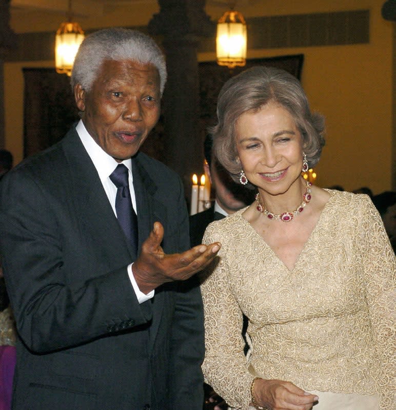 Reina Sofía con Mandela 