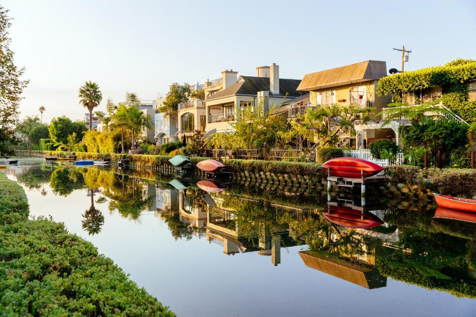 Homes on a canal