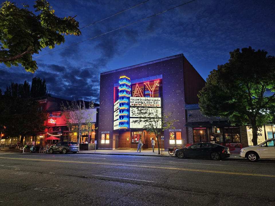 Movie theater sign