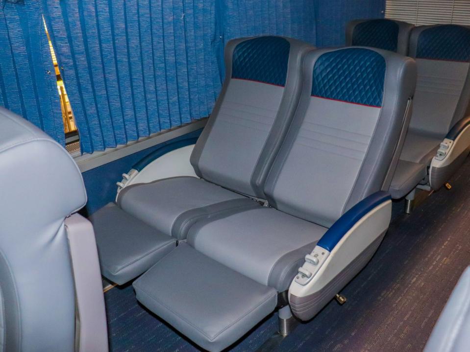 Inside the coach cabin of an Amtrak Superliner - Amtrak Upgraded Long Distance Trains 2021