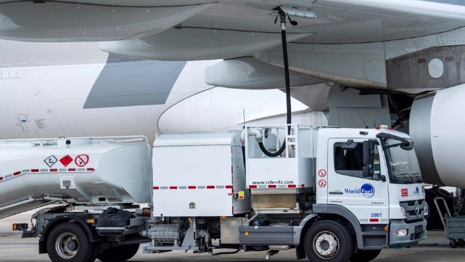 Earlier this month, Germany’s Bremen airport offered the first sustainable aviation fuel for commercial jets. - Credit: Courtesy AP